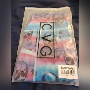 Brand New Constantly Varied Watercolor Skull Shorts Size L